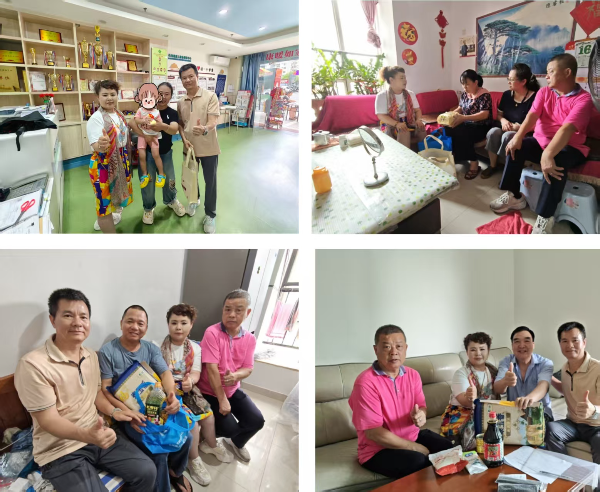 图：受助残疾人表达感激之情